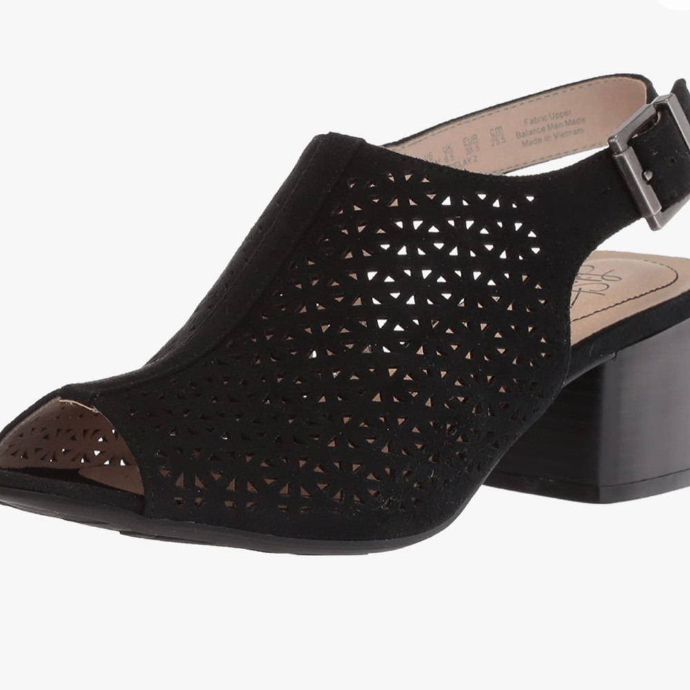 LifeStride Relay 2 Black Ballet sandal soft system Size 10